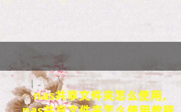 nas共享文件夹怎么使用,nas共享文件夹怎么使用教程